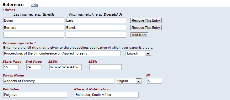 Reference to proceedings
